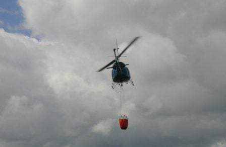 Flying with Bambi Bucket attached